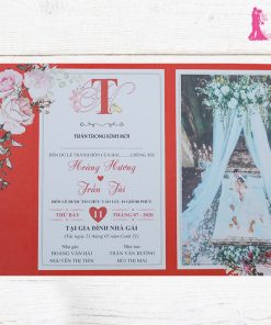 Thiệp cưới in ảnh cô dâu chú rể 05