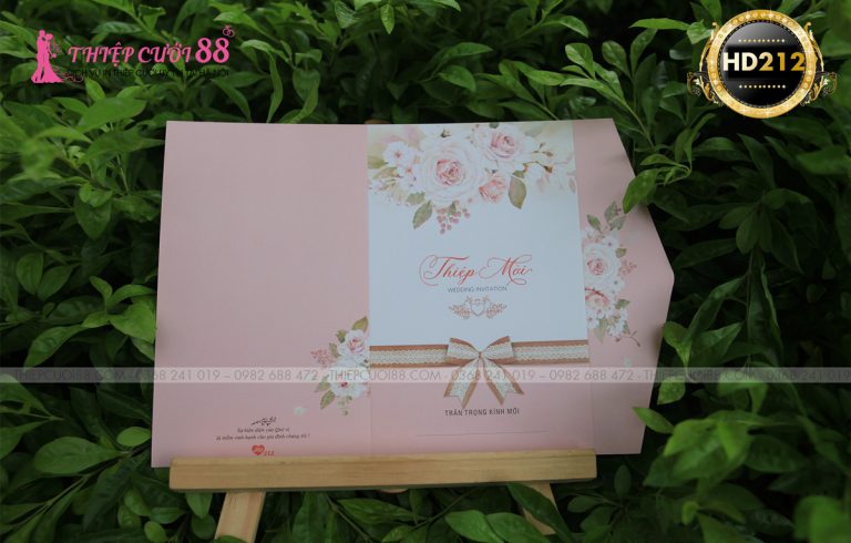 Thiệp cưới HD212 - Thiệp cưới 88 - Thế giới thiệp cưới Đẹp Sang Chảnh