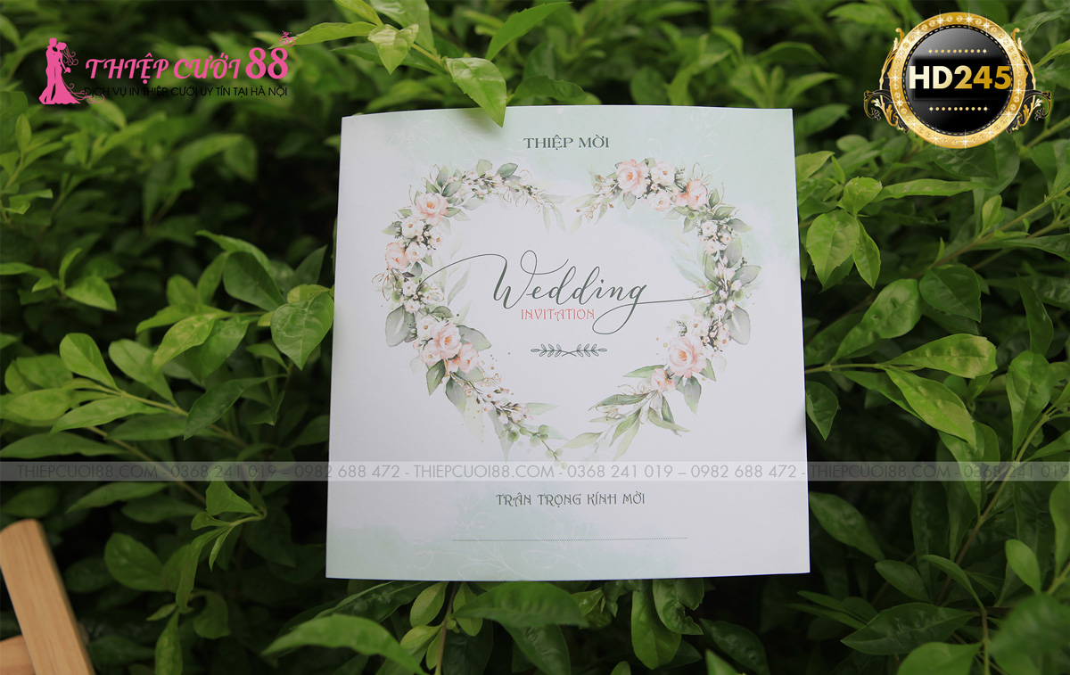 Thiệp cưới HD245 - Thiệp cưới 88 - Thế giới thiệp cưới Đẹp Sang Chảnh