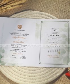 Mẫu thiệp cưới BB159 mặt trong